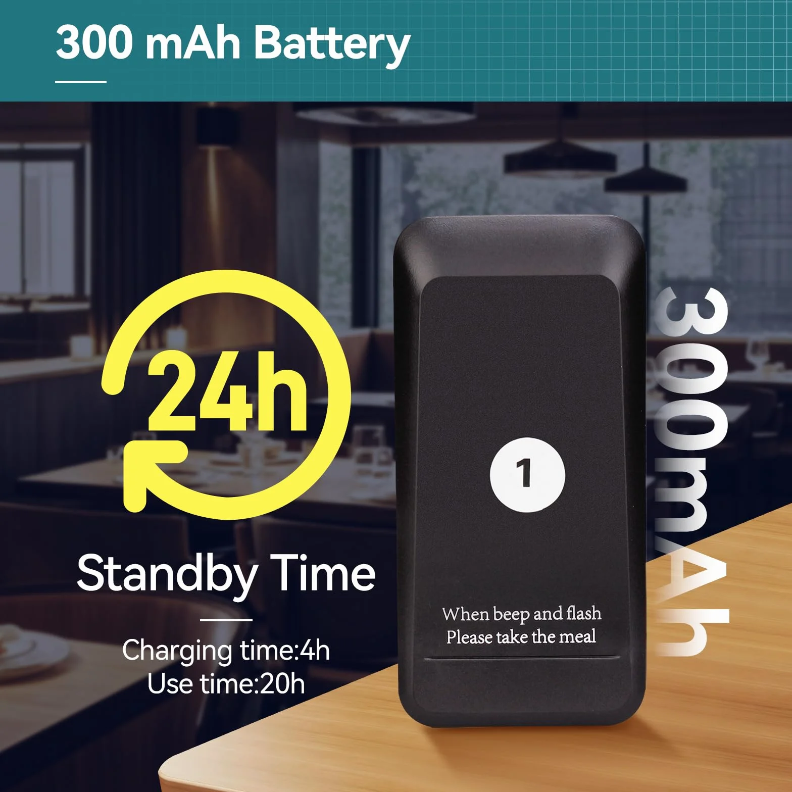 Retekess TD157 System Pagera Restauracji, 500M Bezprzewodowy System Przywoławczy, 16 Pagerów, 300 mAh 24H, z Wibracjami, Łatwy w Obsłudze, Restaurant Pager Gastronomiczny Dla Bar Szpital
