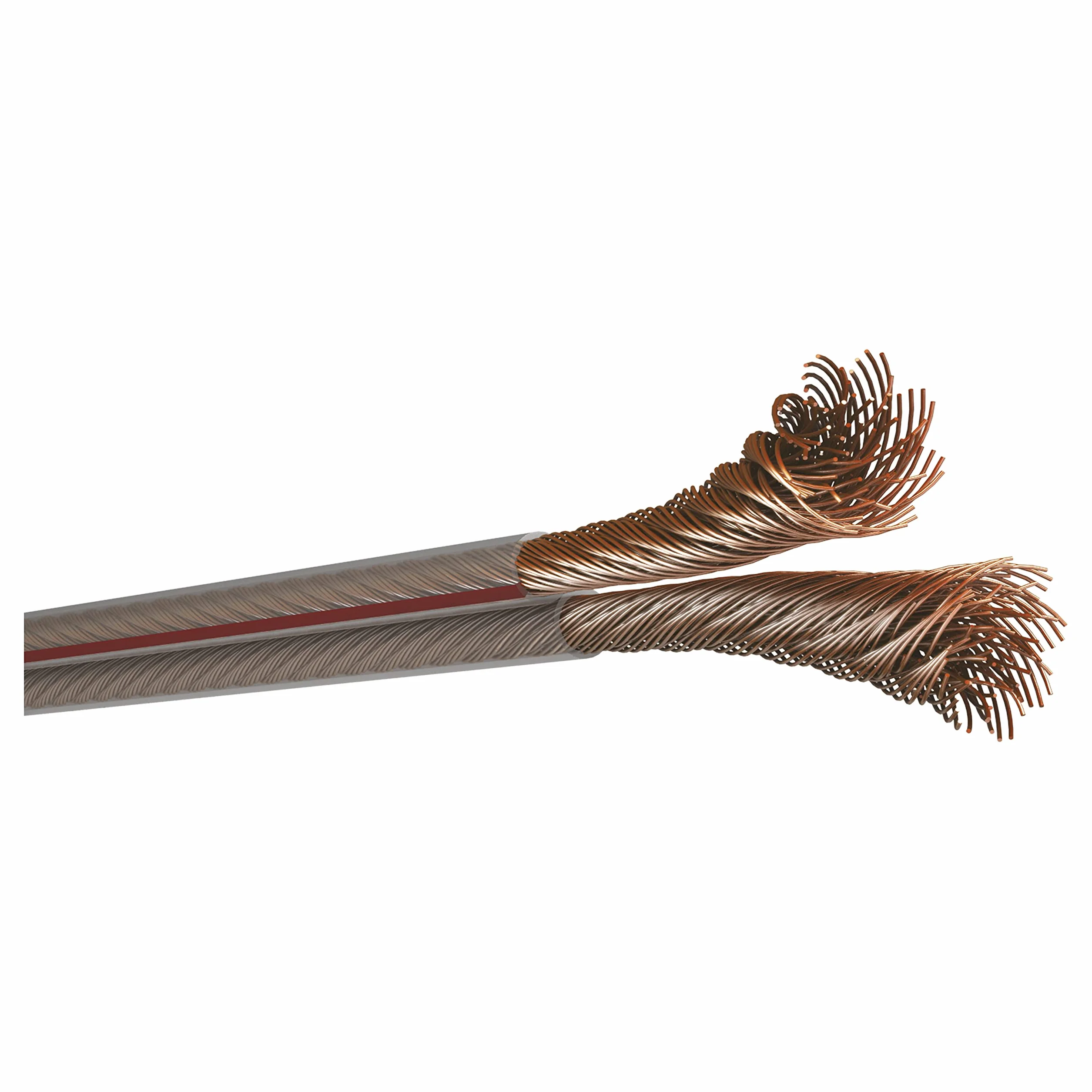 EMOS Kabel głośnikowy OFC 2 x 1,0 mm², 100 m, z czystej miedzi, do głośników i systemów surround, przezroczysty, z oznaczeniem polaryzacyjnym