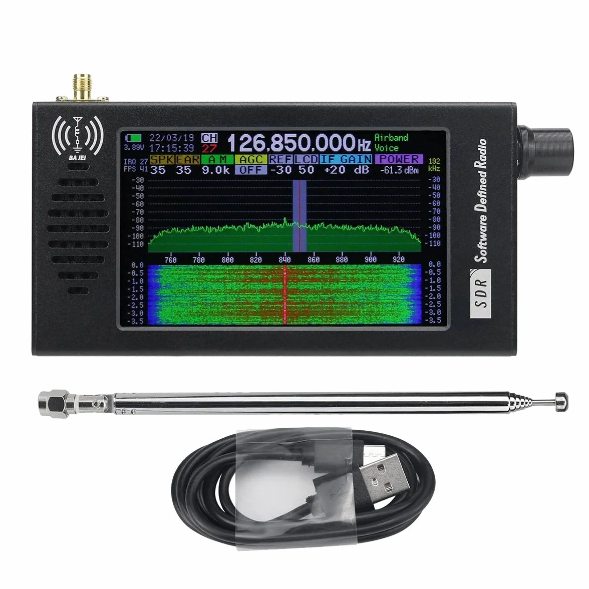 Odbiornik radiowy SDR cyfrowa demodulacja odbiornik radiowy CW/AM/SSB/FM/WFM