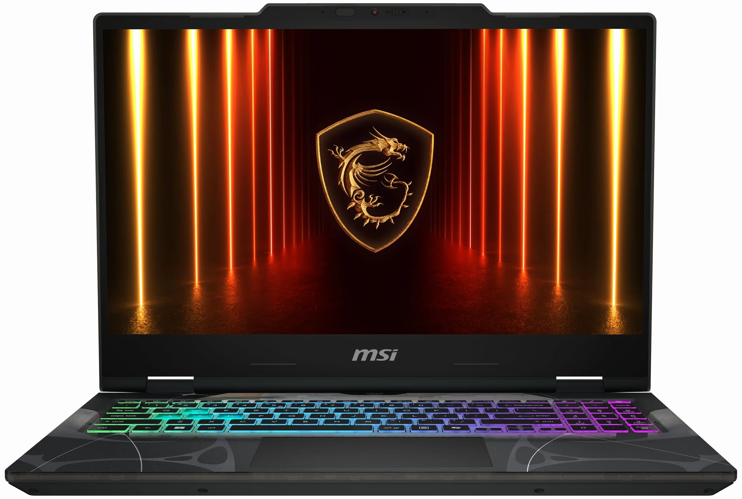 MSI Cyborg 15, laptop gamingowy, wyświetlacz 15,6 cala, Full-HD 144 Hz, Intel Core 7 240H, NVIDIA GeForce RTX 5060, 16 GB DDR5, 1 TB SSD, Windows 11 Home, klawiatura QWERTZ, czarna, B2RWFKG-068