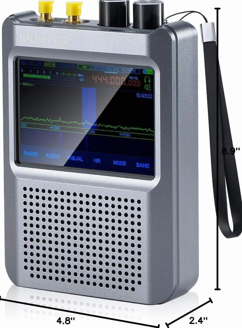 Najnowszy odbiornik radiowy V2.4 Malachite DSP2 SDR, AURSINC krótkofalowy odbiornik radiowy 10 kHz-380 MHz, 404 MHz-2 GHz, AM SSB DSB CW NFM WFM Air FT8 RTTY, funkcja dekodera, redukcja szumów