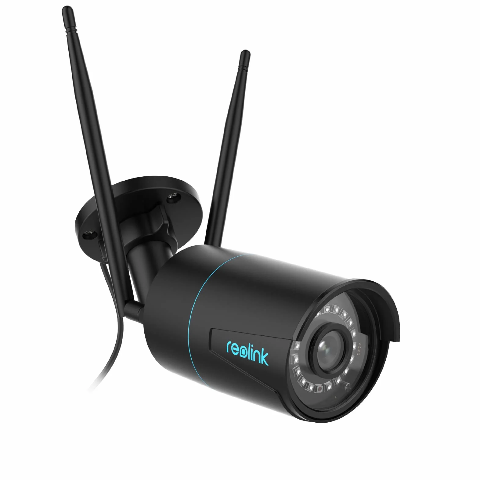 Reolink 5MP Zewnętrzna Kamera Monitorująca, Kamera IP WiFi 2.4GHz / 5GHz z Wykrywaniem Osób/Pojazdów, Noktowizorem, Nagrywaniem Lokalnym, Wodoodpornym, Zdalnym Dostępem, RLC-510WA Czarny