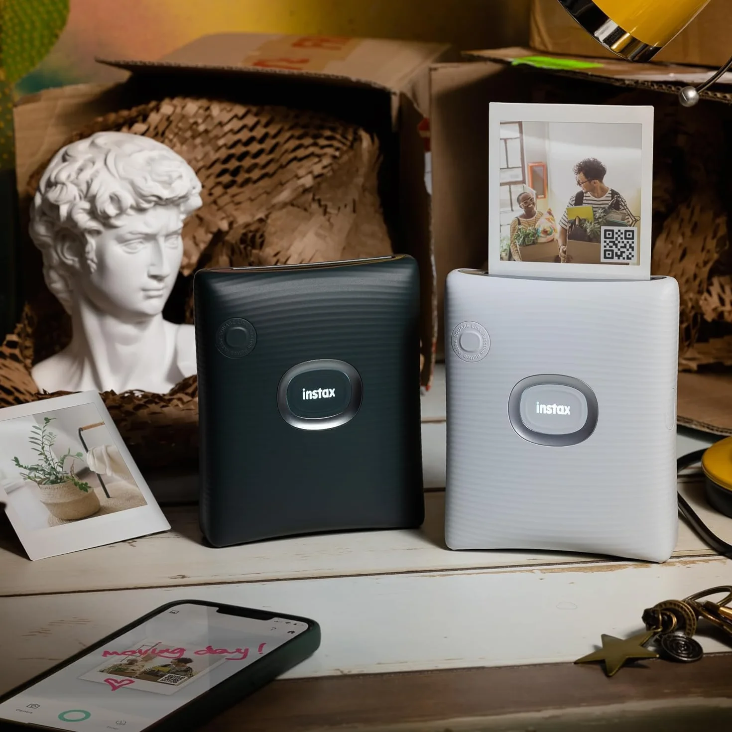 instax SQUARE Link drukarka do smartfona, Ash White