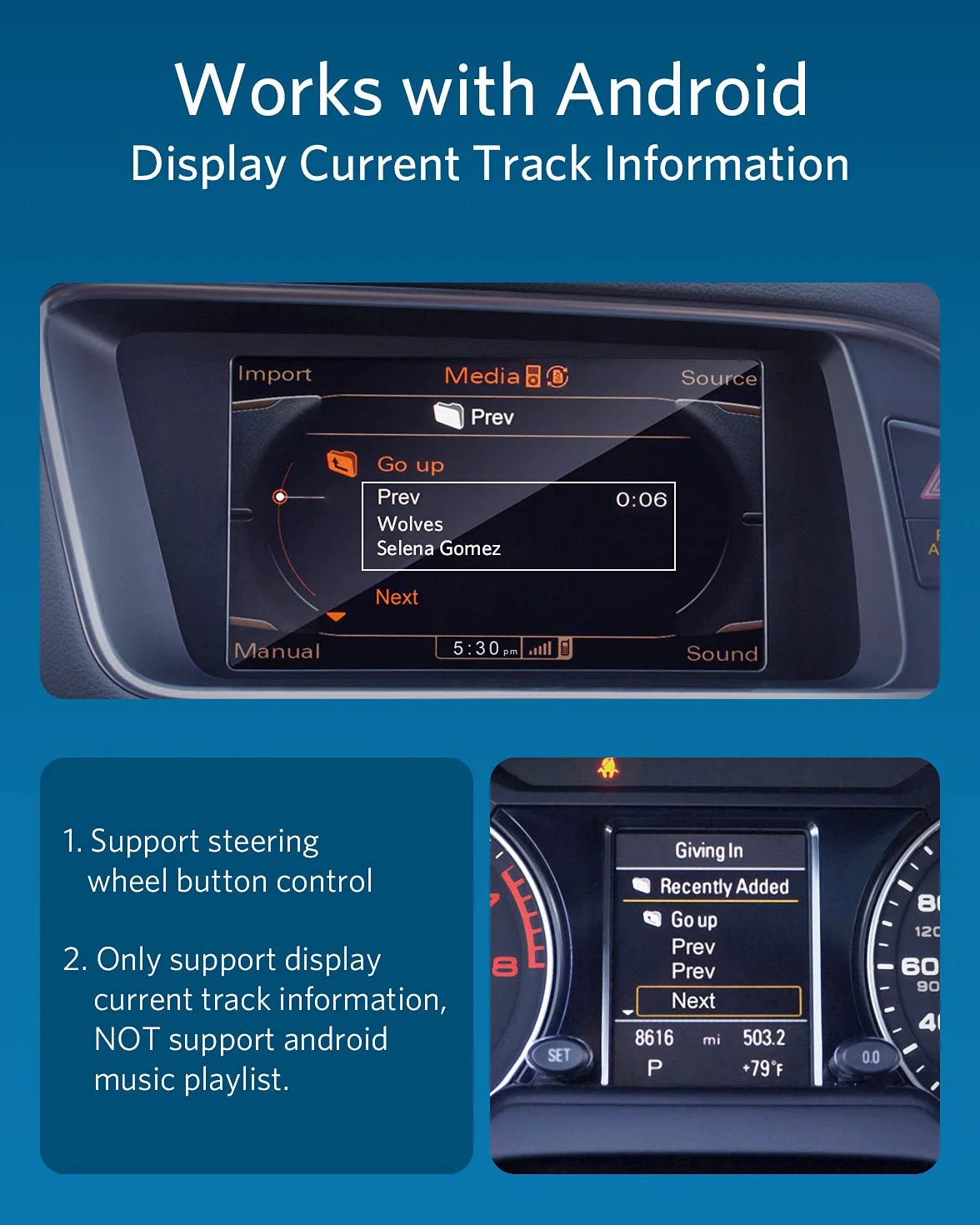 INVERY Airdual aptX-HD Bluetooth 5.0 Adapter do iPoda iPhone 30-pinowy interfejs muzyczny zawiera Audi, VW, Mercedes, Land Rover i motocykl (kabel AMI iPod iPhone nie jest dołączony)