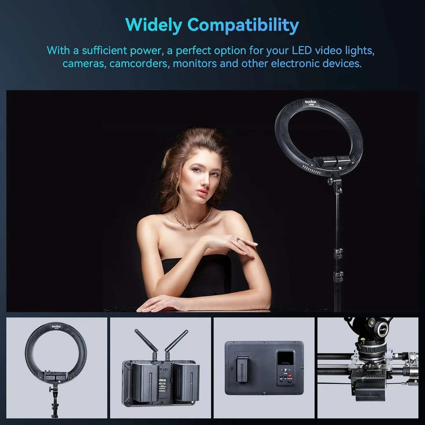 SMALLRIG Wymienne Baterie NP-F970 2 sztuki Szybka ładowarka Podwójna USB dla Sony NP-F970 NP-F960 NP-F950