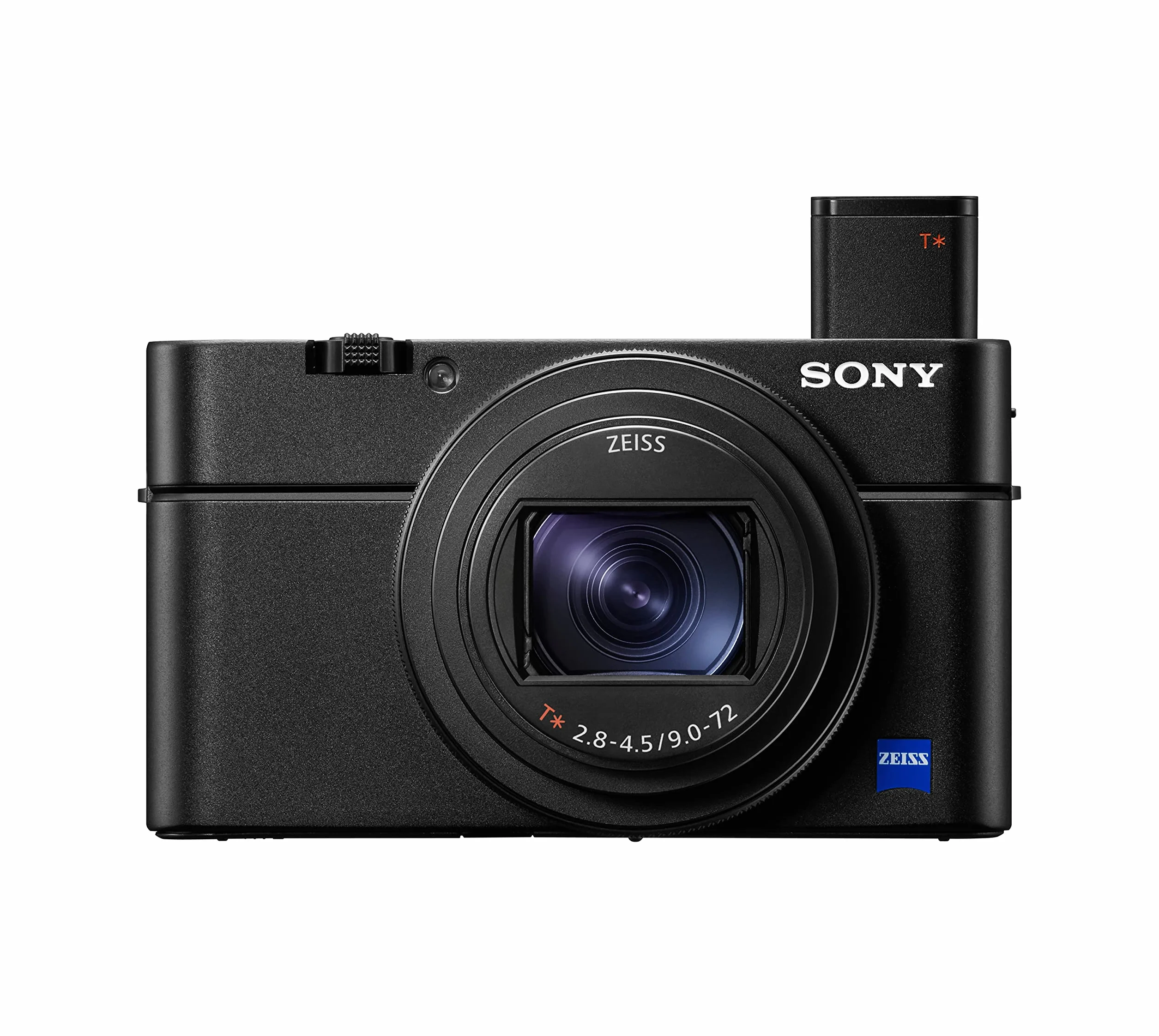 Sony RX100 VII kompaktowa kamera premium z wideo 4K, 24-200 mm F2.8-4.5, obiektyw Zeiss zoom, czujnik 1", autofokus do śledzenia wzroku dla ludzi i zwierząt, nagrywanie filmów 4K i pochylany