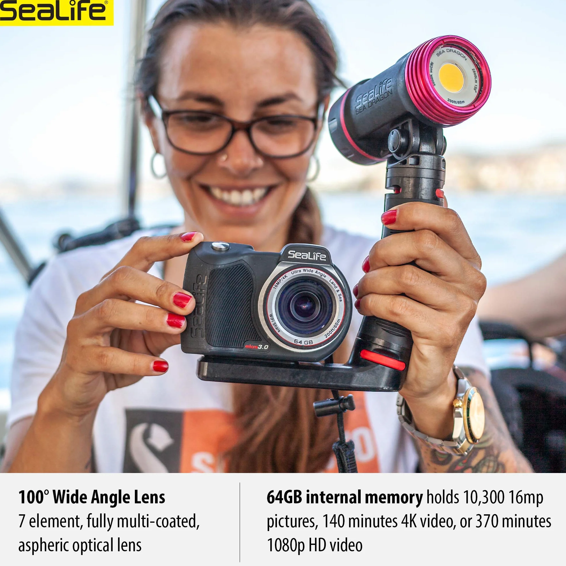 Sealife MICRO 3.0 PRO 3000 zestaw samochodowy
