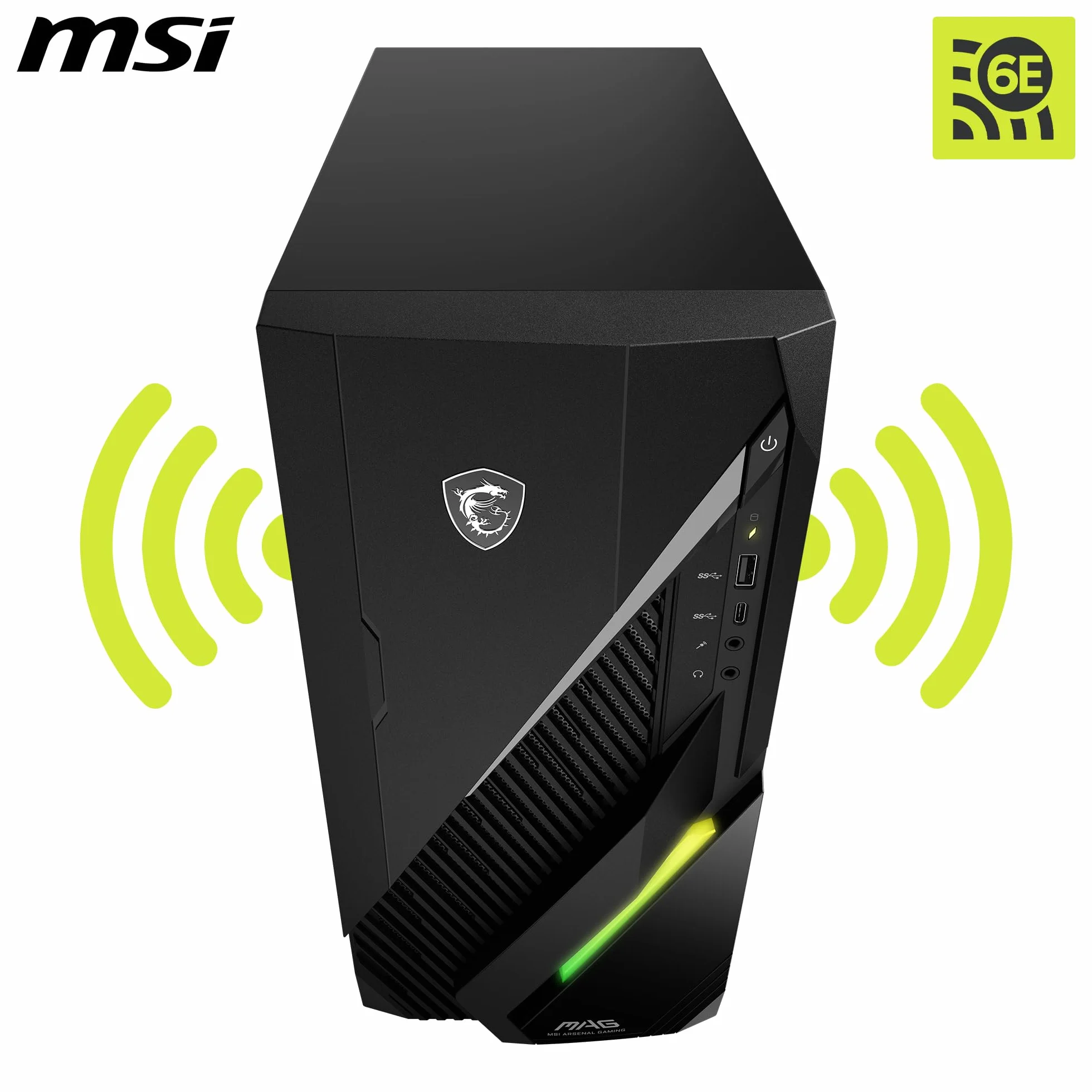 MSI MAG Infinite E1 14NVL5-104EU Gaming PC - procesor Intel Core i5 14400F, karta graficzna GeForce RTX 5060 8G, 16 GB DDR5 RAM, 1 TB SSD PCIe GEN4 x 4 w/lub DRAM NVMe - zasilacz 80+ brązowy, Wi-Fi 6E