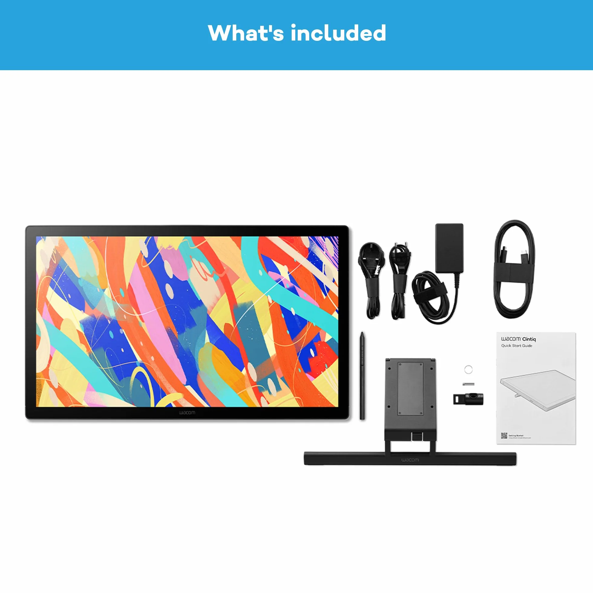 Wacom Cintiq 24 (edycja 2025) – wyświetlacz graficzny 2,5 K z Wacom Pro Pen 3, regulowany stojak, szkło antyrefleksyjne i bardzo precyzyjne kolory