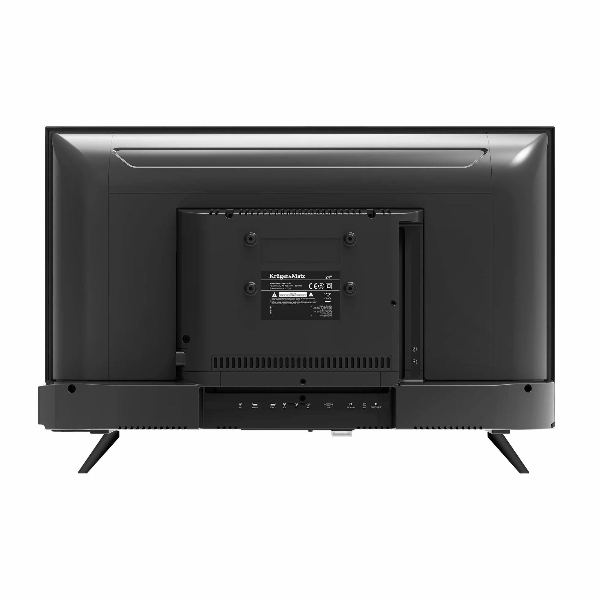 Krüger&Matz Telewizor 24" HD 60 Hz DVB-T2 H.265 HEVC 230/12V