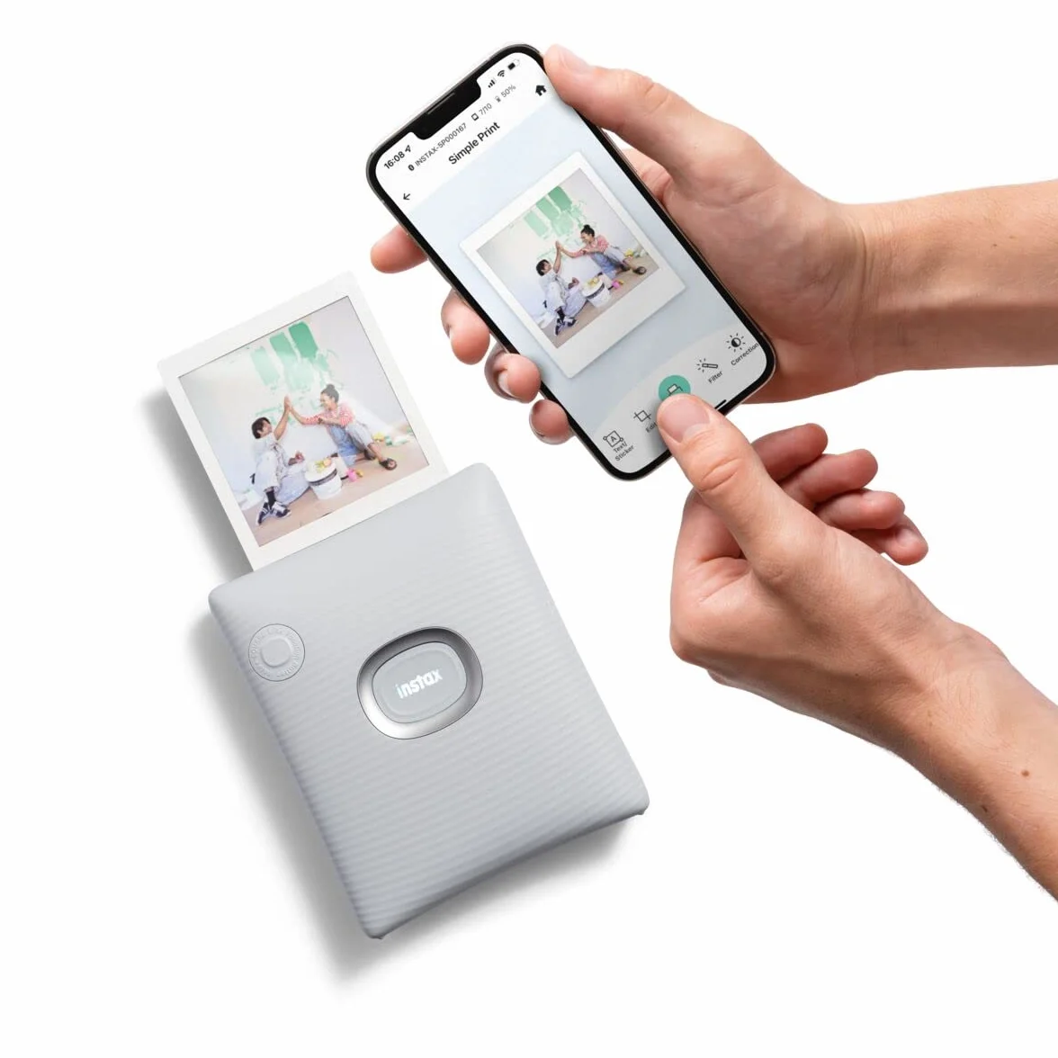 instax SQUARE Link drukarka do smartfona, Ash White