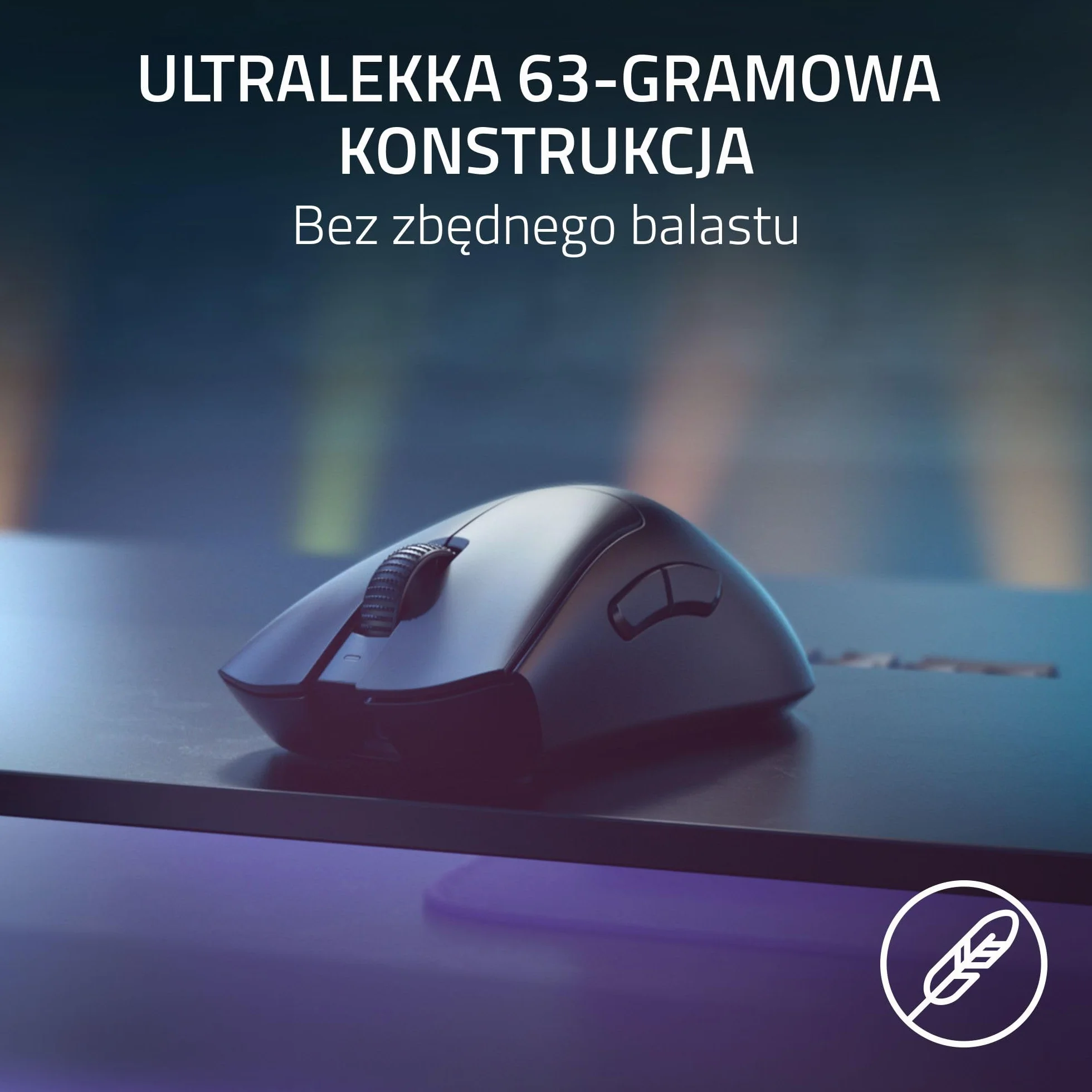 Razer DeathAdder V3 Pro HyperPolling bezprzewodowy adapter - ultralekka bezprzewodowa ergonomiczna mysz e-sportowa (63 g, czujnik optyczny Focus Pro 30K, optyczne przełączniki myszy Gen-3), kolor