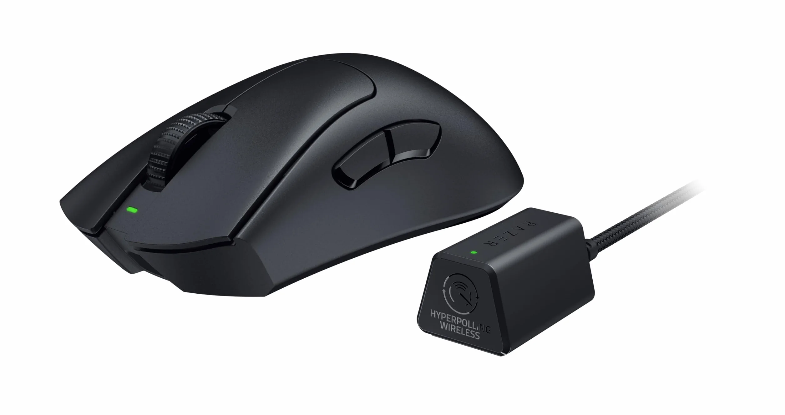 Razer DeathAdder V3 Pro HyperPolling bezprzewodowy adapter - ultralekka bezprzewodowa ergonomiczna mysz e-sportowa (63 g, czujnik optyczny Focus Pro 30K, optyczne przełączniki myszy Gen-3), kolor