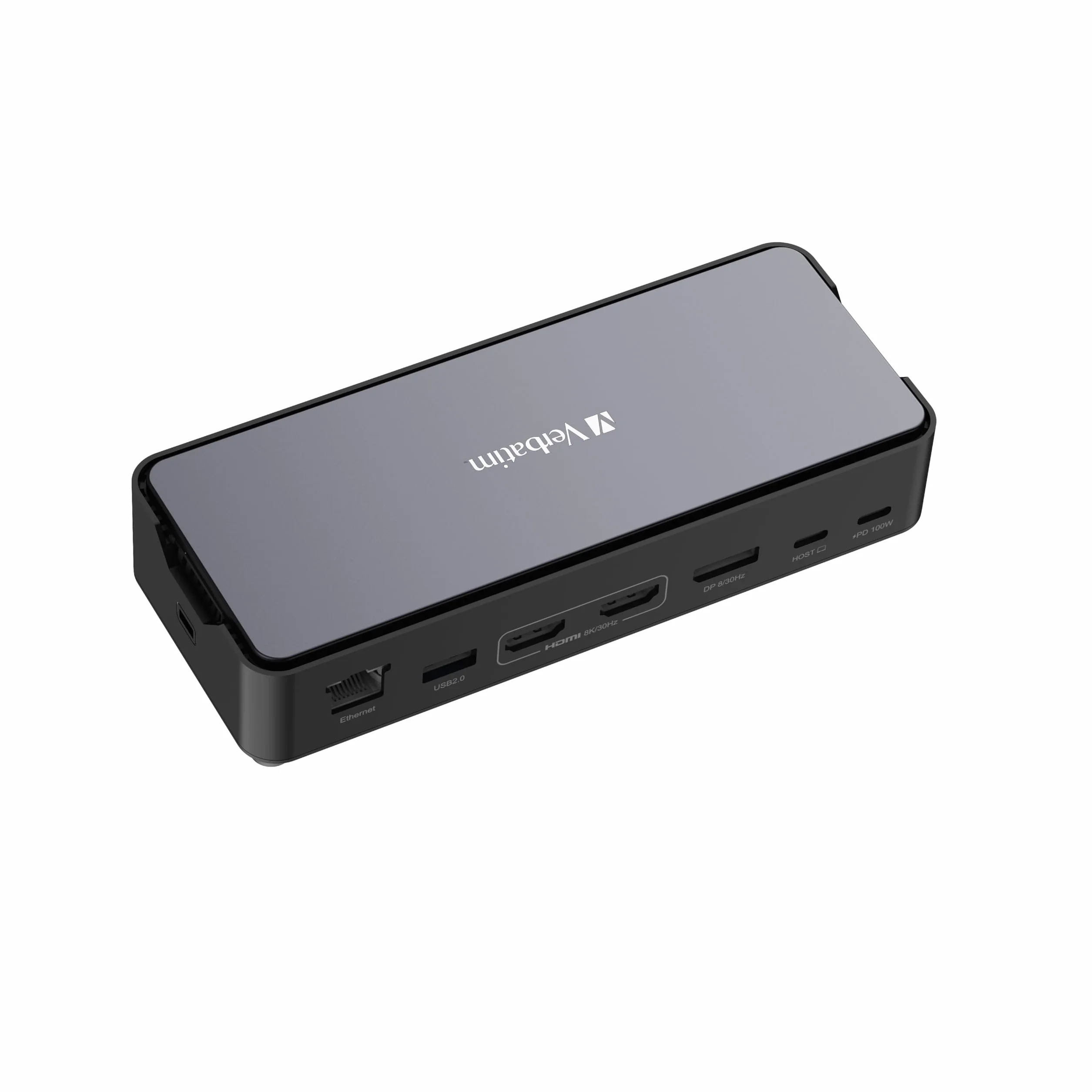 Verbatim Stacja dokująca USB-C Pro, koncentrator 15 w 1 z gniazdem SSD, adapter multiport do HDMI 4K i 8K, USB-A i USB-C, PD 80 W, AUX, czytnik kart, do laptopów Mac/Windows i innych