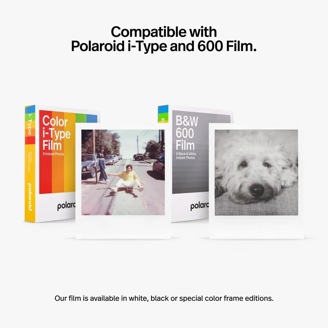 Polaroid Now+ Generation 2 - Aparat + Pakiet filmowy (16 zdjęć w zestawie) - Czarny - Natychmiastowa kamera filmowa sterowana aplikacją Bluetooth (6250)