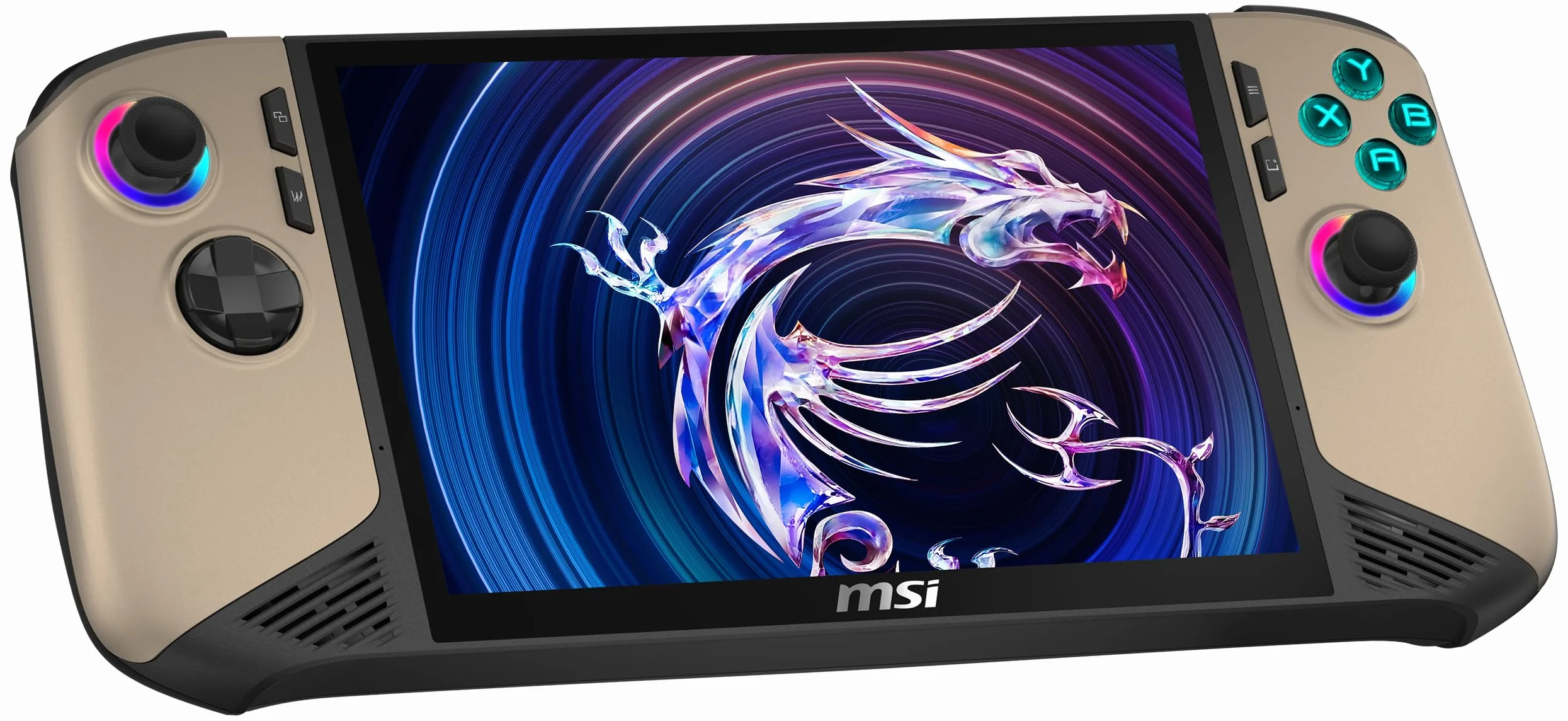 MSI Claw 8 AI+ Gaming Handheld, 8-calowy wy?wietlacz FHD+ 120 Hz, procesor Intel Core Ultra 7 258 V, 32 GB RAM, 1 TB SSD, karta graficzna Intel Arc, Windows 11 Home, czarny/Sandstorm, A2VM-015
