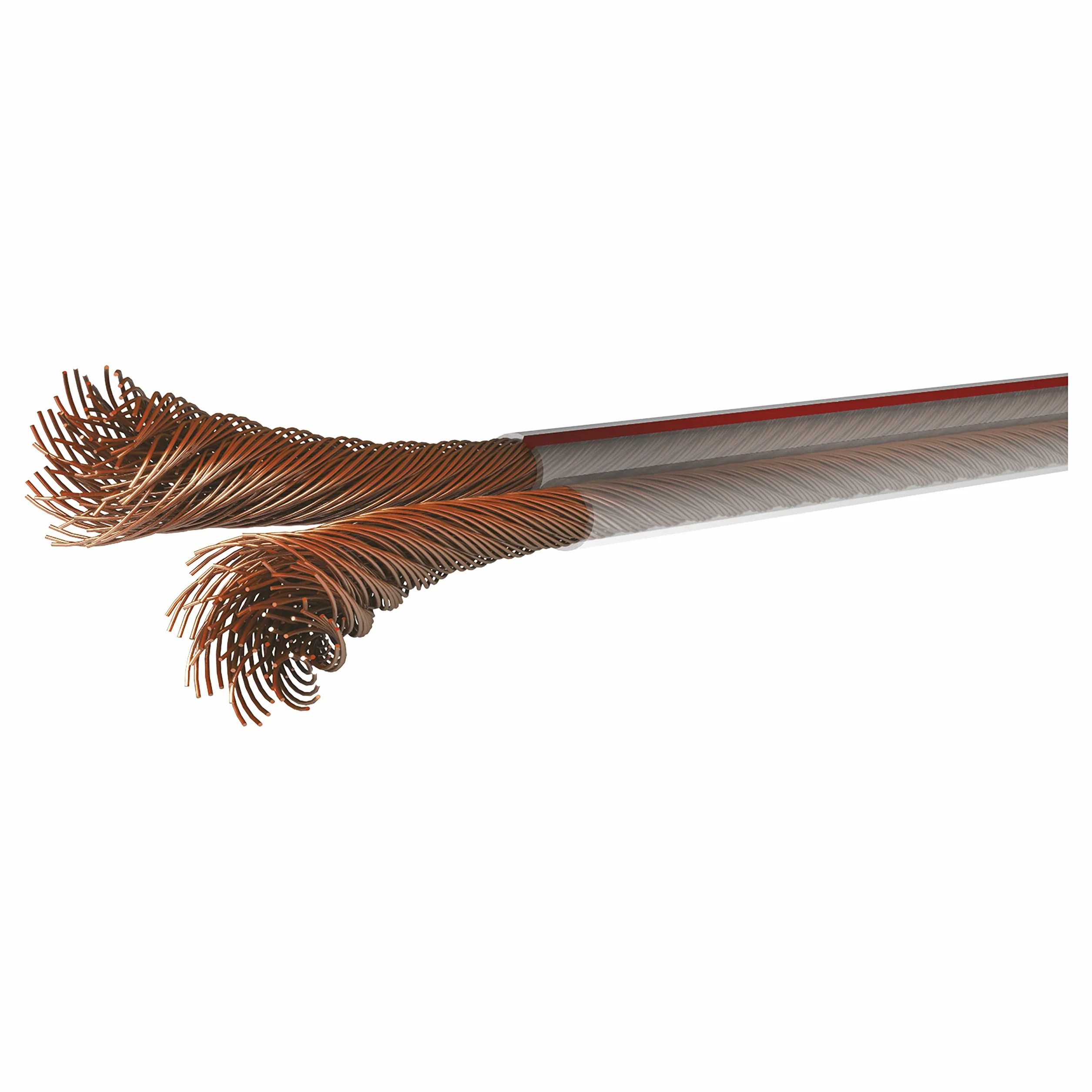 EMOS Kabel głośnikowy OFC 2 x 1,0 mm², 100 m, z czystej miedzi, do głośników i systemów surround, przezroczysty, z oznaczeniem polaryzacyjnym