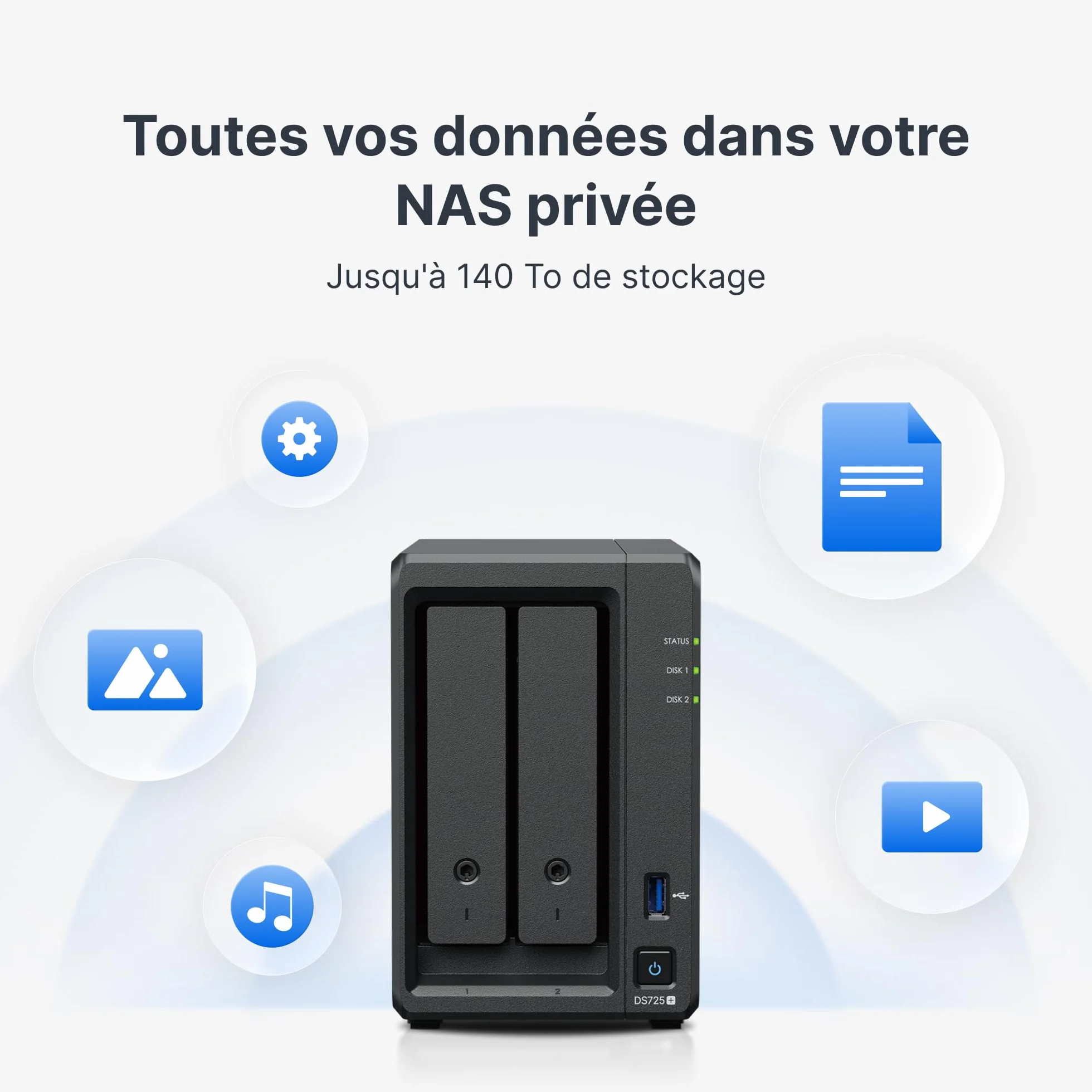 Synology DiskStation DS1525+ serwer pamięci masowej Ryzen Embedded V1500B 8 GB DDR4 0 TB - czarny