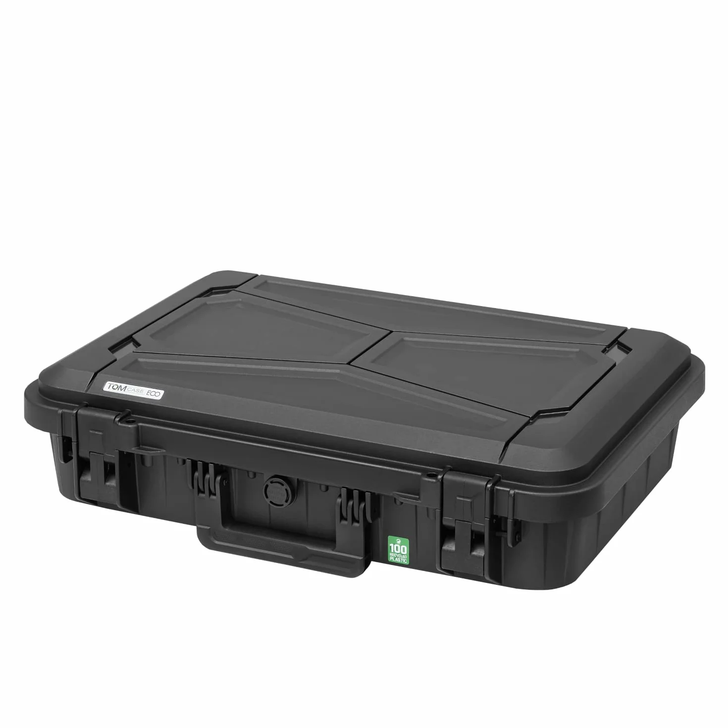 TOMcase Walizka na tablet, notebook/laptop i akcesoria; wodoodporne etui ochronne ECO z siatką/pianką cube na 16" do 18", Outdoor Case Made in Germany (L)