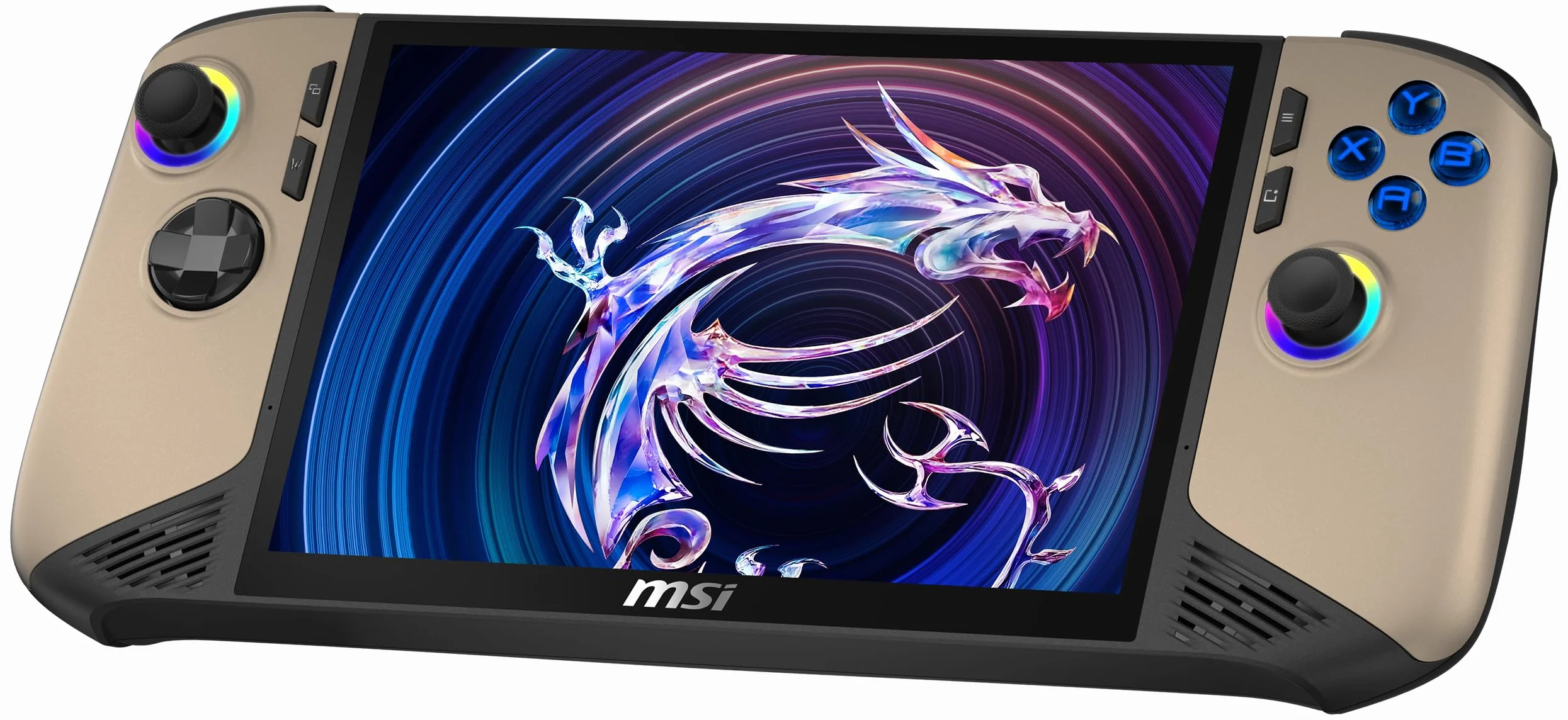MSI Claw 8 AI+ Gaming Handheld, 8-calowy wy?wietlacz FHD+ 120 Hz, procesor Intel Core Ultra 7 258 V, 32 GB RAM, 1 TB SSD, karta graficzna Intel Arc, Windows 11 Home, czarny/Sandstorm, A2VM-015