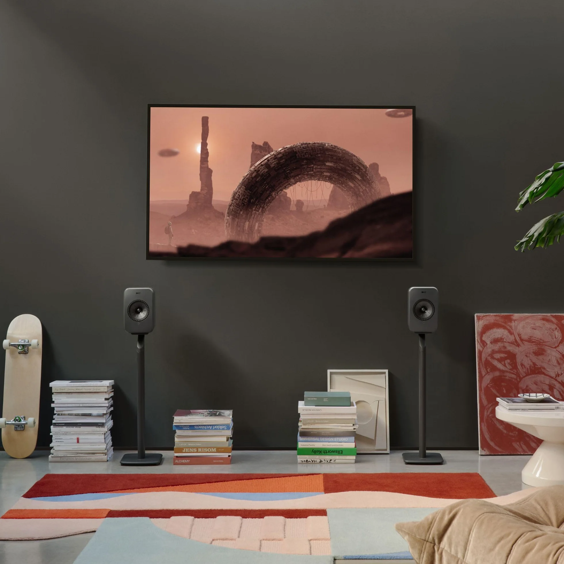 KEF LSX II LT Bezprzewodowe głośniki półkowe, grafitowy szary | Muzyka | Telewizja i kino domowe | Gry | HDMI ARC | USB-C | Bluetooth | AirPlay 2 | Chromecast | Spotify