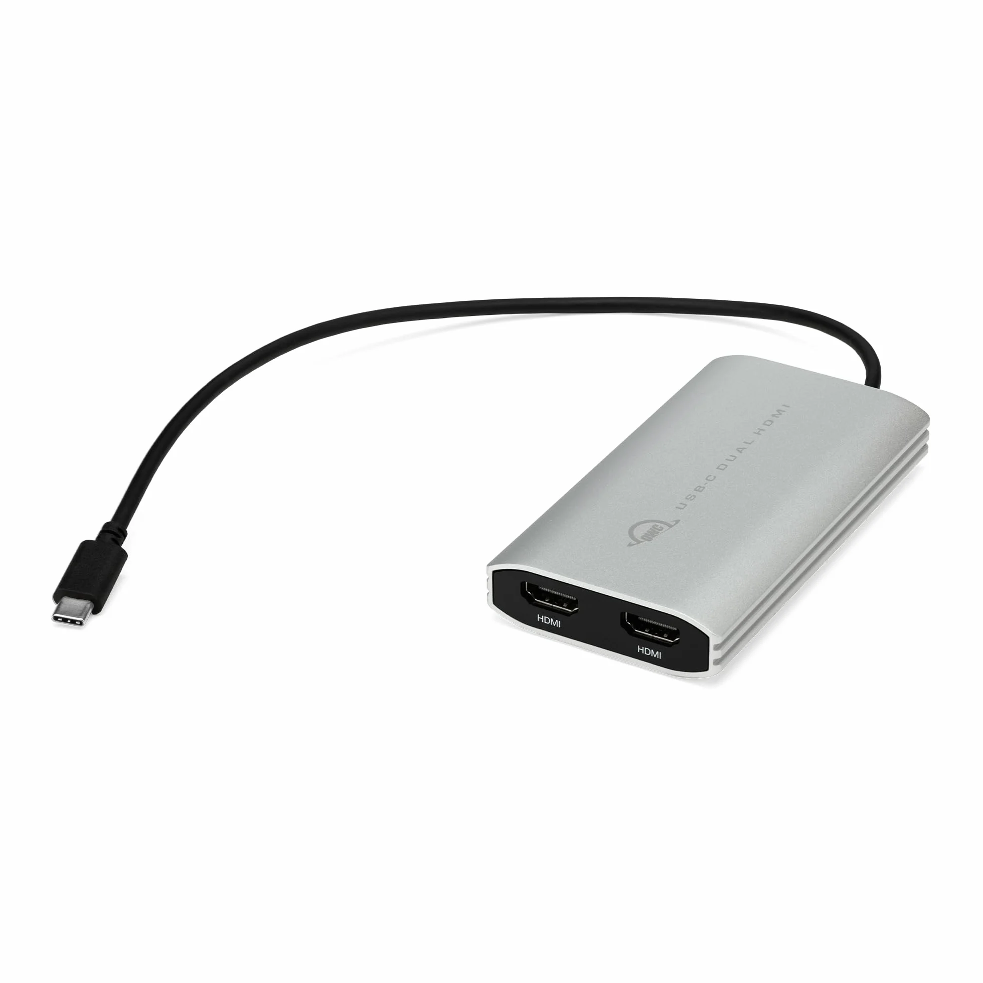 OWC Adapter wyświetlacza USB-C na Dual HDMI 4K z DISPLAYLINK do Apple M1 Mac lub dowolnego Mac lub PC z USB-C lub Thunderbolt