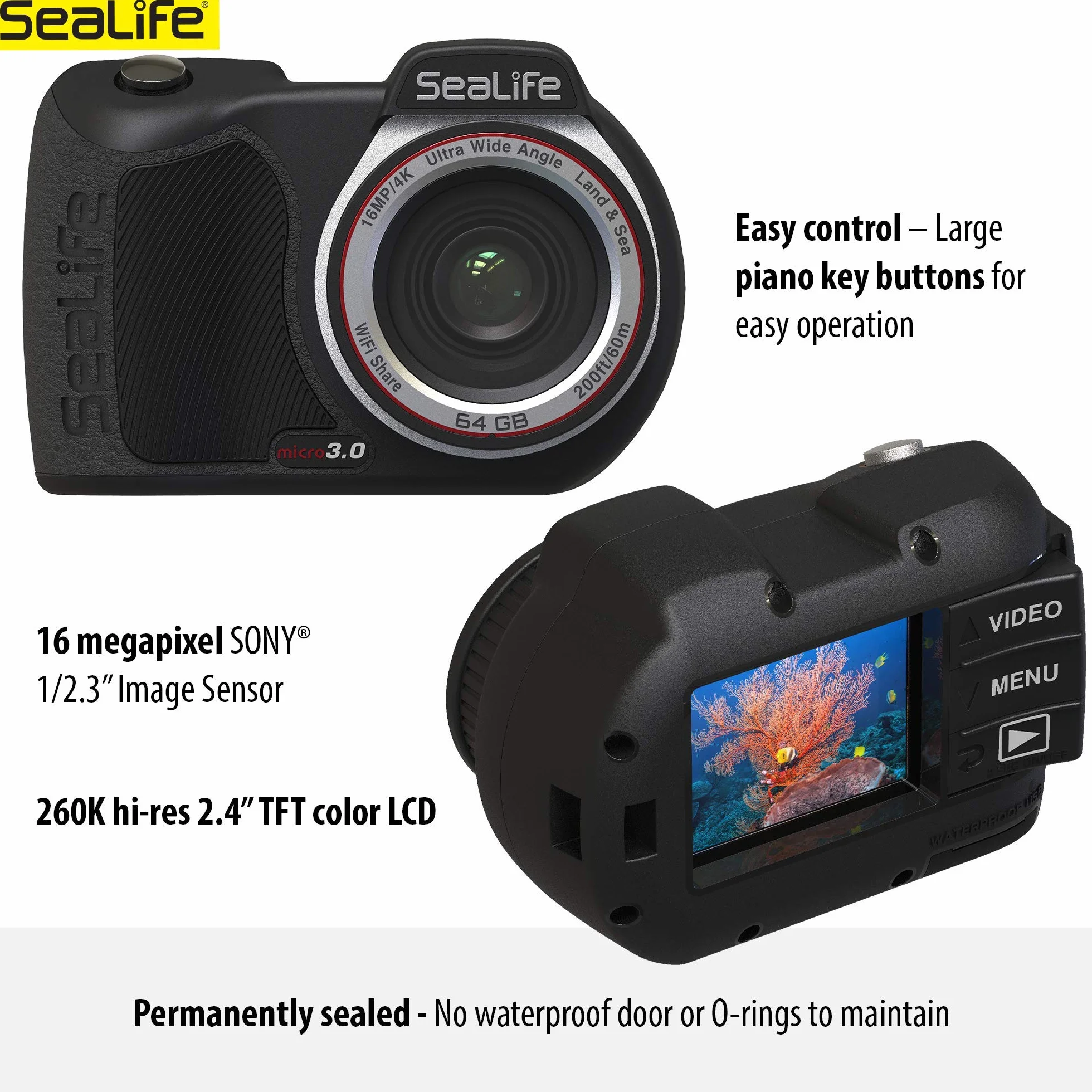 Sealife MICRO 3.0 PRO 3000 zestaw samochodowy