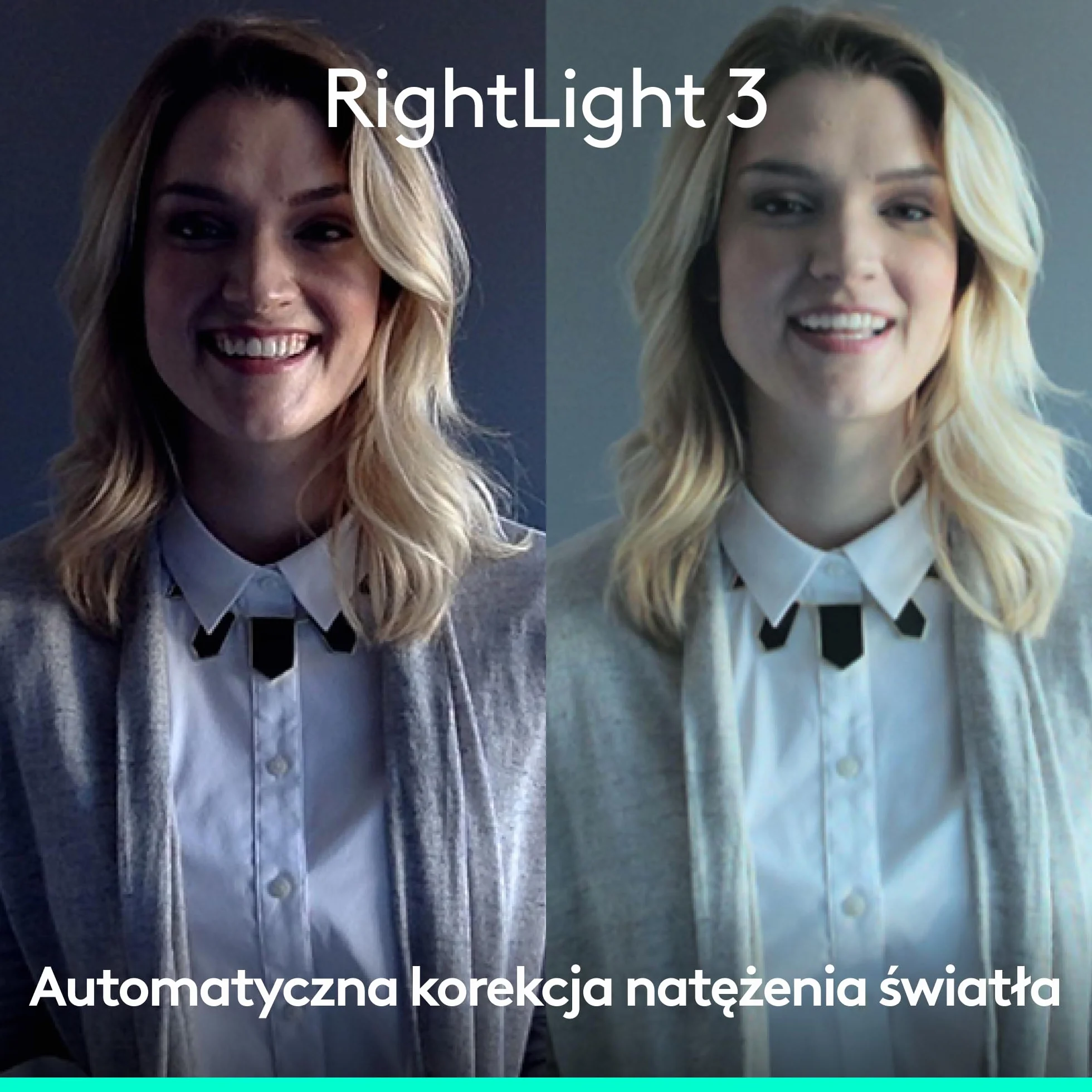 Logitech Brio 4K, logowanie biometryczne za pomocą Windows Hello, automatyczna korekcja natężenia światła, redukcja szumów, zgodność z Microsoft Teams, Zoom, Google Meet, komputerem PC/Mac