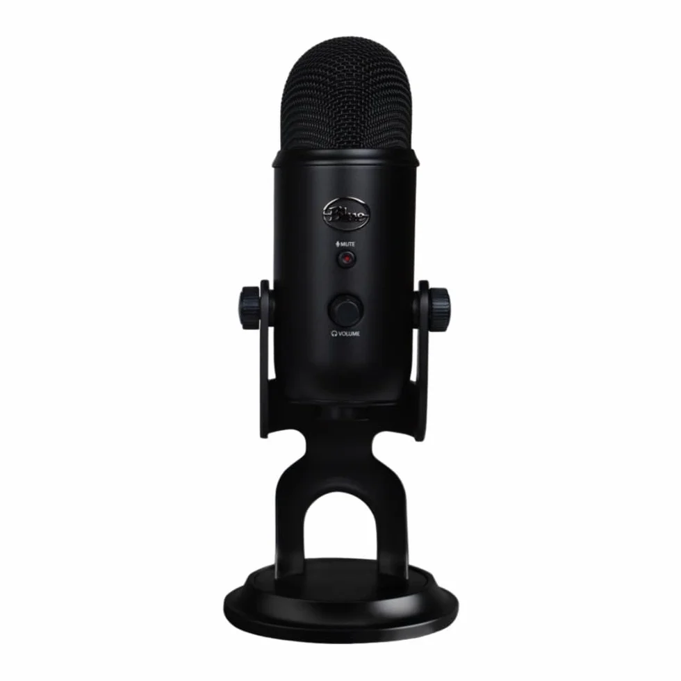 Blue Microphones Mikrofon pojemnościowy Yeti USB do PC, Mac, gier, nagrywania, streamingu, podcastingu, studia i komputera z efektami Blue VO!CE, 4 wzorce odbioru, Plug and Play - Czarny