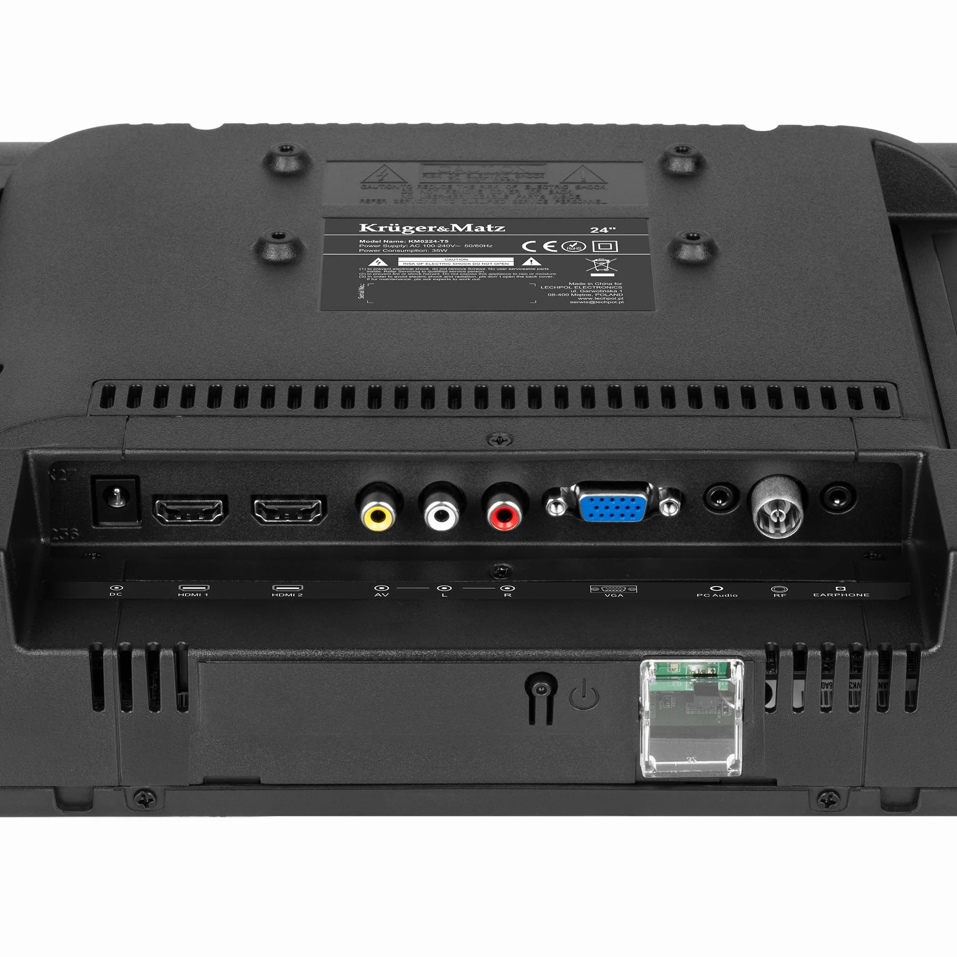 Krüger&Matz Telewizor 24" HD 60 Hz DVB-T2 H.265 HEVC 230/12V
