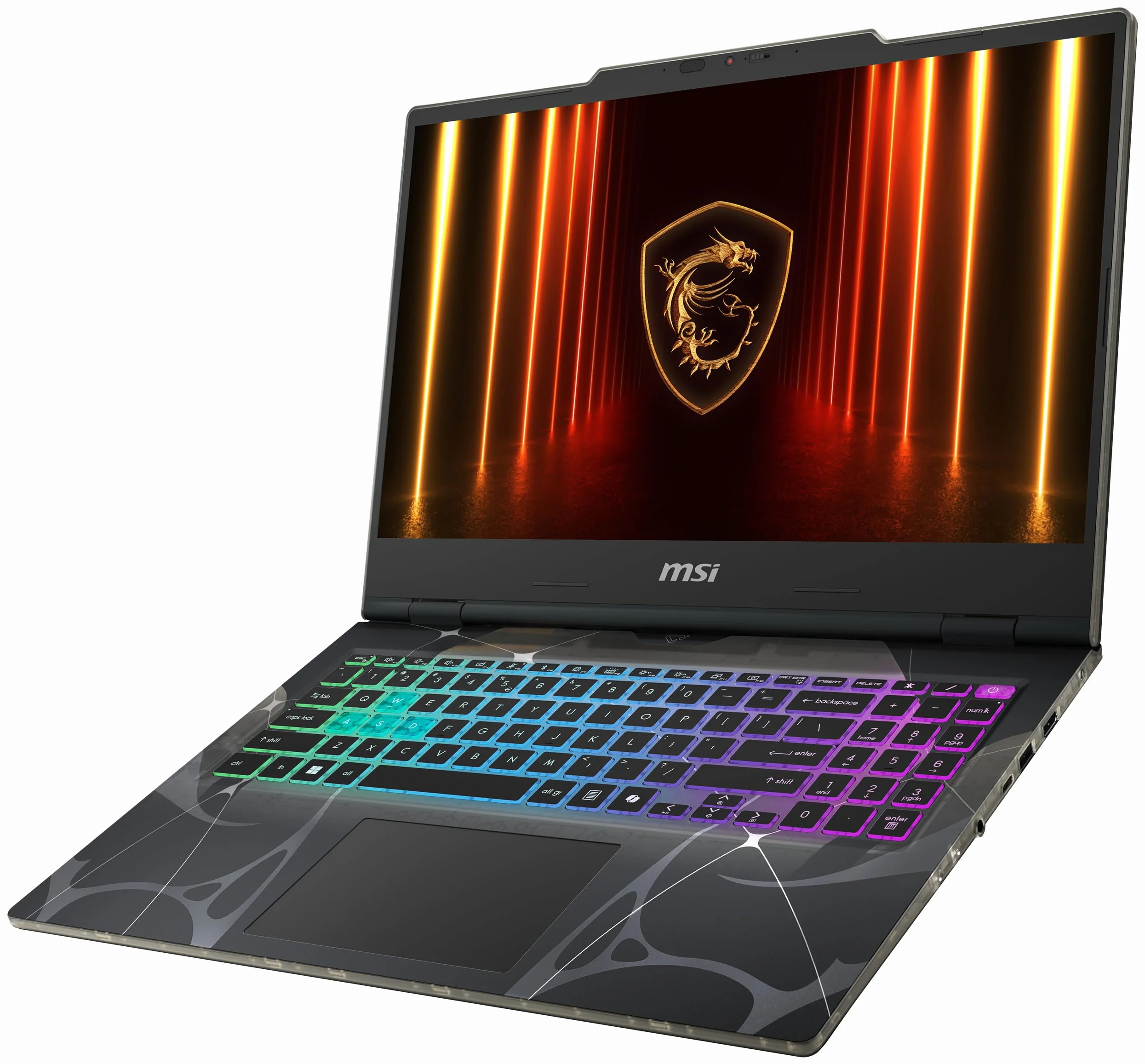 MSI Cyborg 15, laptop gamingowy, wyświetlacz 15,6 cala, Full-HD 144 Hz, Intel Core 7 240H, NVIDIA GeForce RTX 5060, 16 GB DDR5, 1 TB SSD, Windows 11 Home, klawiatura QWERTZ, czarna, B2RWFKG-068